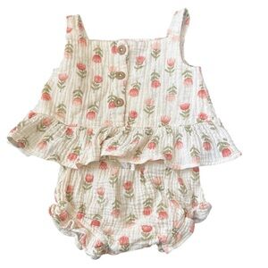 Adorable Floral Baby Set with Ruffles